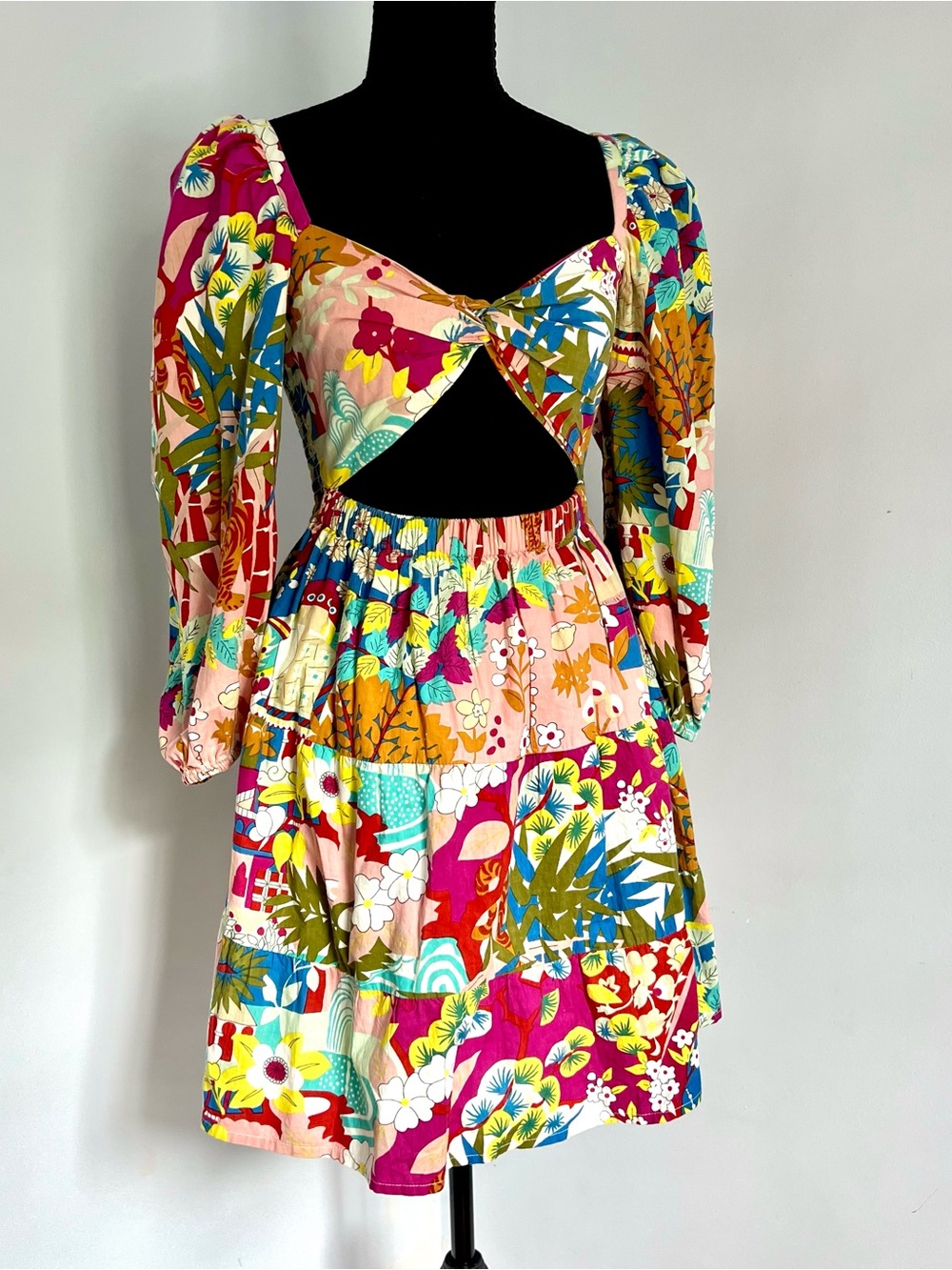 LOVE THE LABEL 100% Cotton Cutout Mini Dress XS